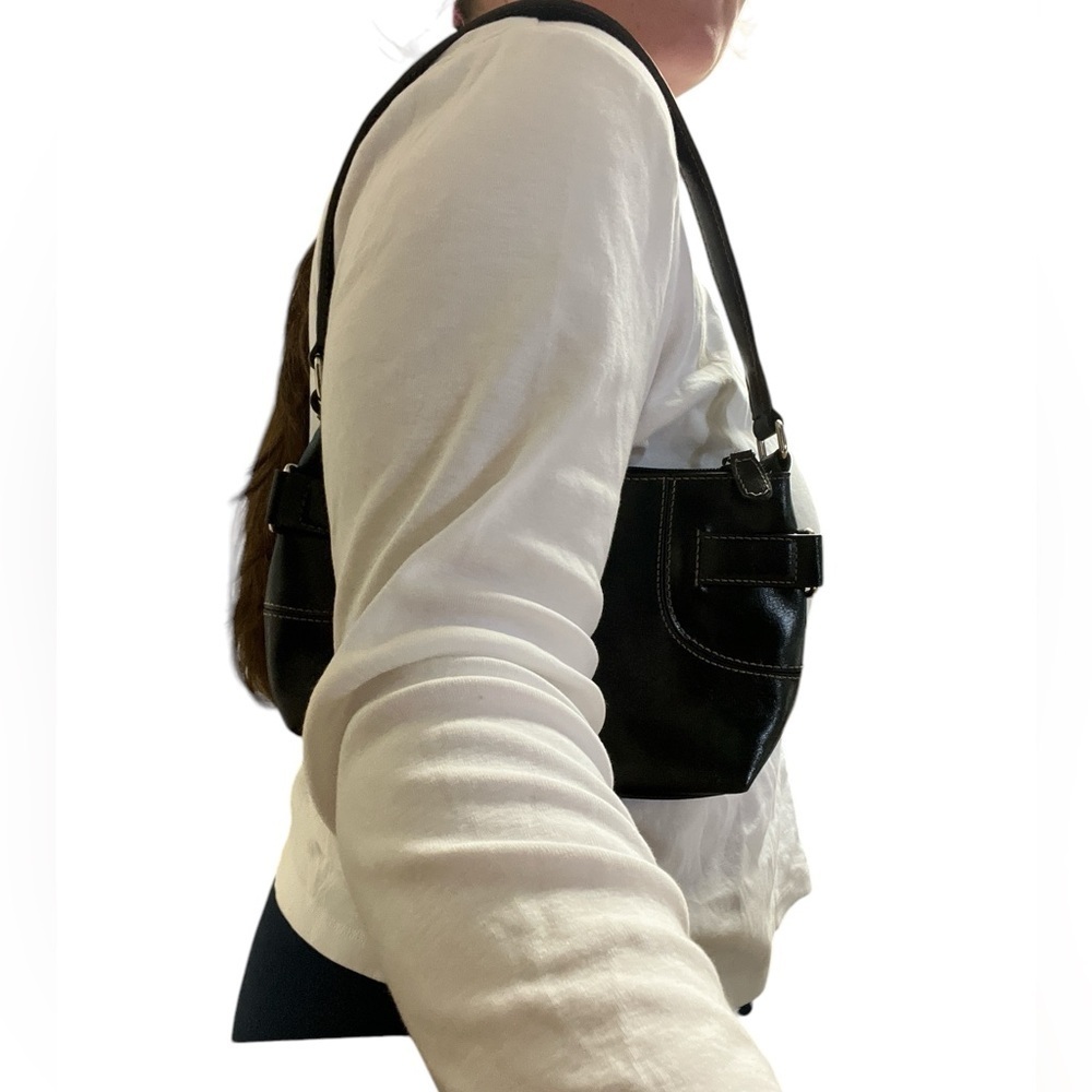 Nine West mini black leather shoulder bag - Picture 4 of 5